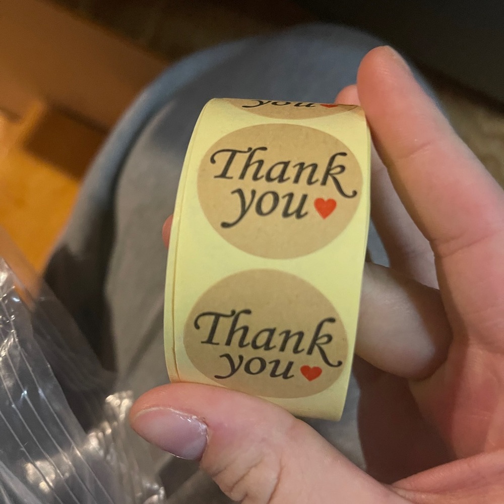 Thank you stickers